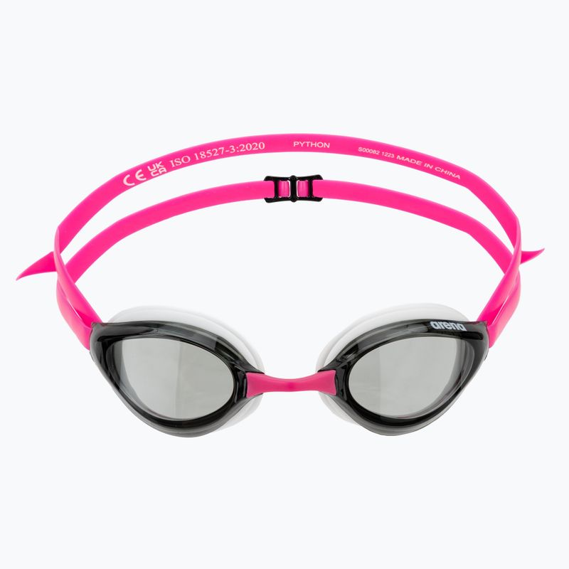 Swim goggles arena Python smoke/white/fuchsia 2