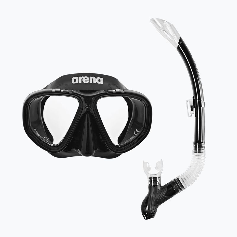 Arena Premium Snorkeling Set black/clear/black