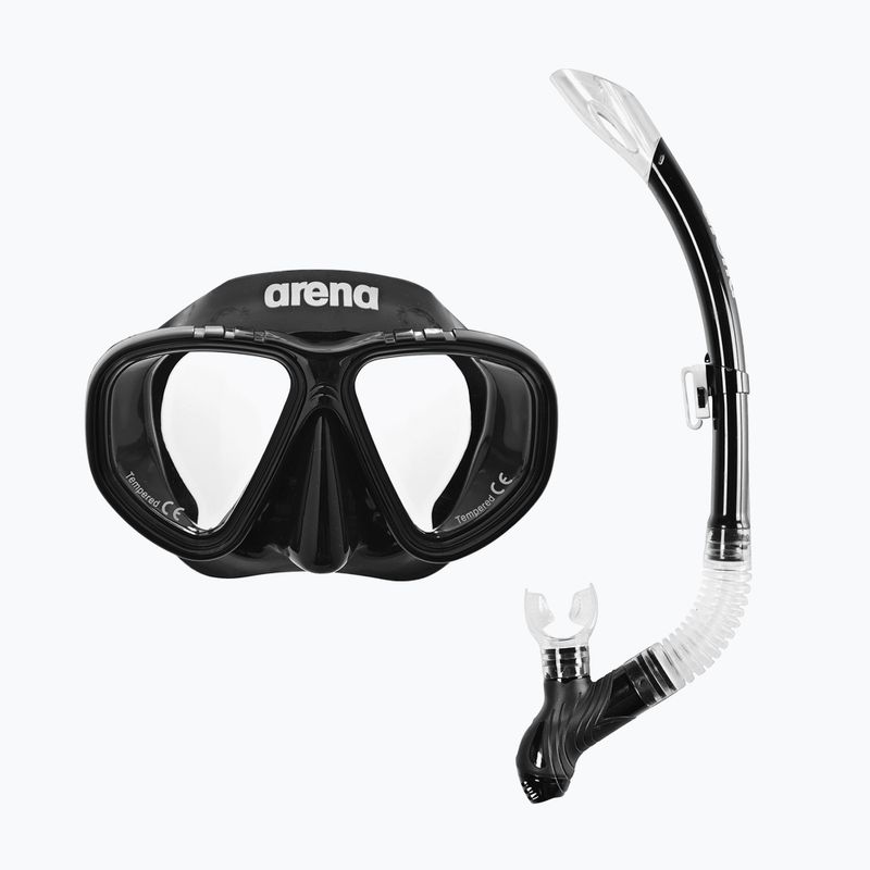 Arena Premium Children's Snorkeling Set Jr black/clear/black