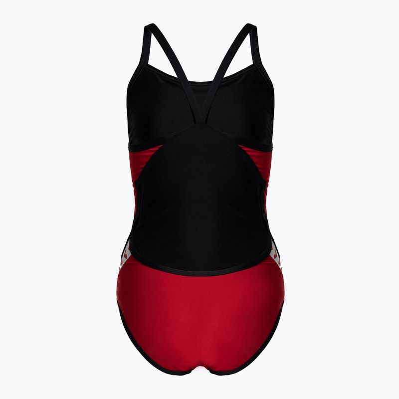 Women's swimsuit arena Team Stripe Super Fly Back One Piece red/black 001195/415 2