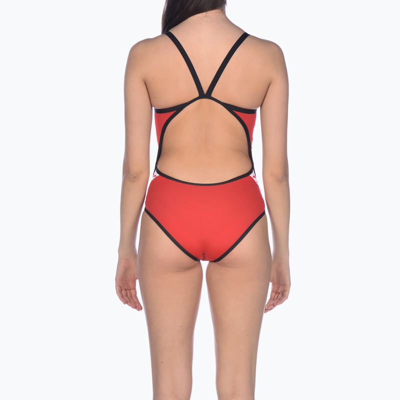 Women's swimsuit arena Team Stripe Super Fly Back One Piece red/black 001195/415 6