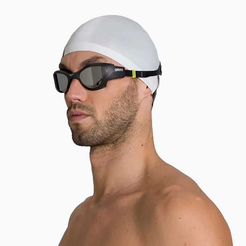 Arena The One Mirror silver/black/black swimming goggles 6