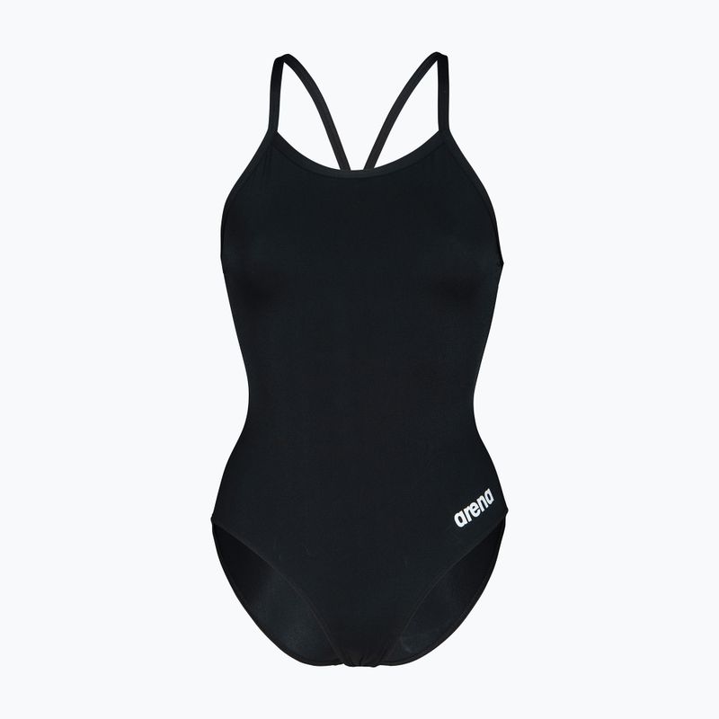 Ladies' one-piece swimsuit Arena Team Light Drop Solid black/white
