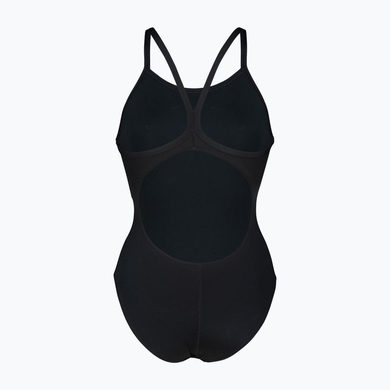 Ladies' one-piece swimsuit Arena Team Light Drop Solid black/white 2