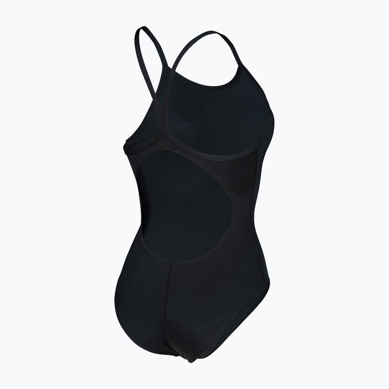 Ladies' one-piece swimsuit Arena Team Light Drop Solid black/white 4