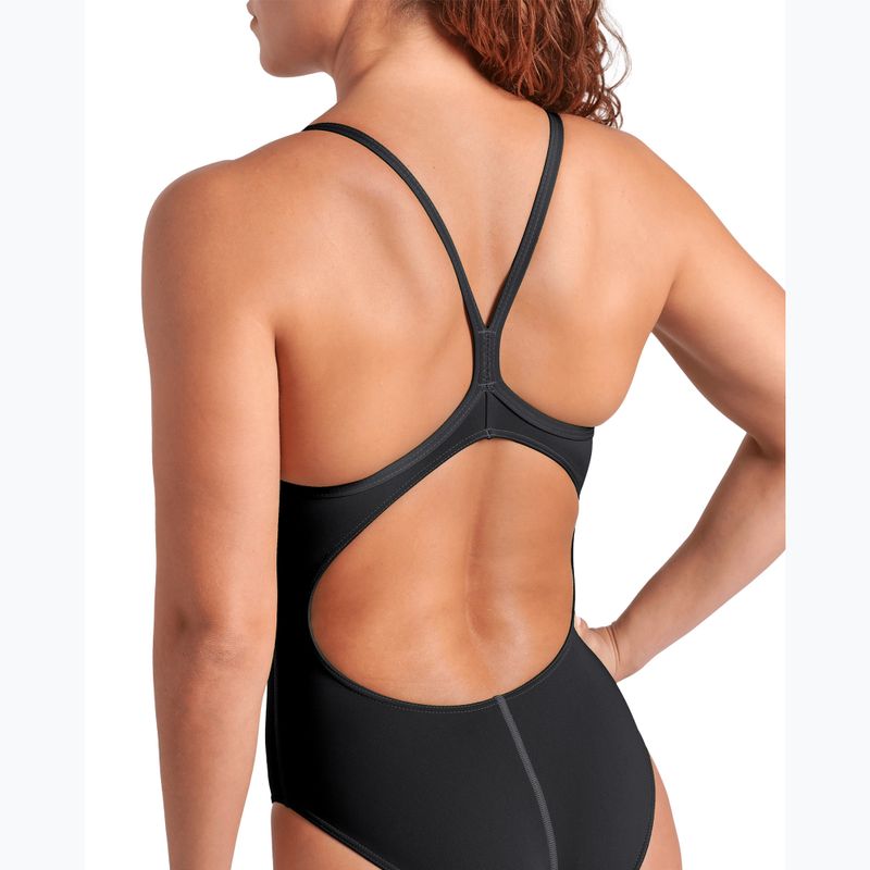 Ladies' one-piece swimsuit Arena Team Light Drop Solid black/white 9