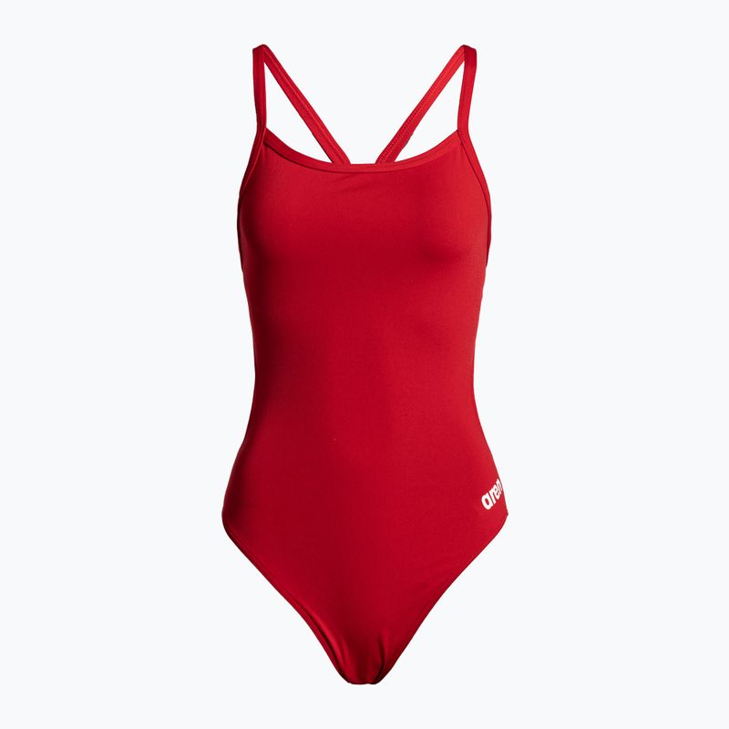 Women's one-piece swimsuit arena Team Challenge Solid red 004766