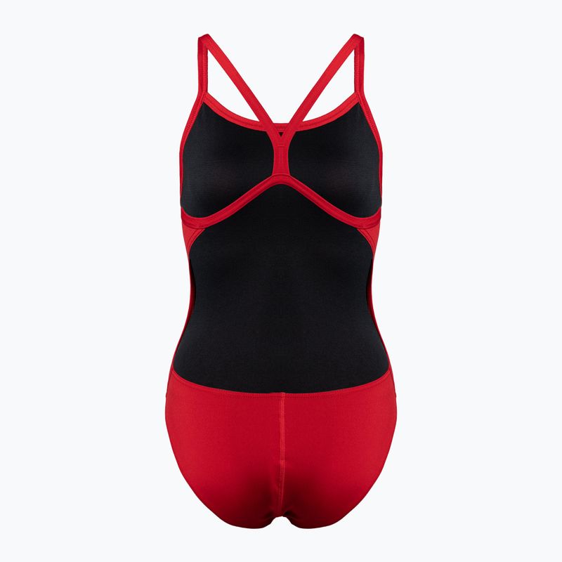 Women's one-piece swimsuit arena Team Challenge Solid red 004766 2
