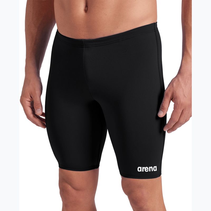 Men's swim jammers arena Team Swim Jammer Solid black/white 8