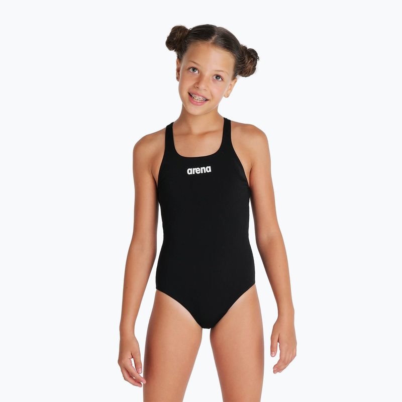 Children's one-piece swimsuit arena Team Swim Pro Solid black/white 5