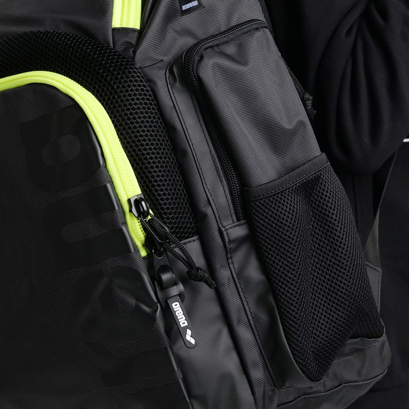 Arena Spiky III 35 l dark smoke/neon yellow swimming backpack 8