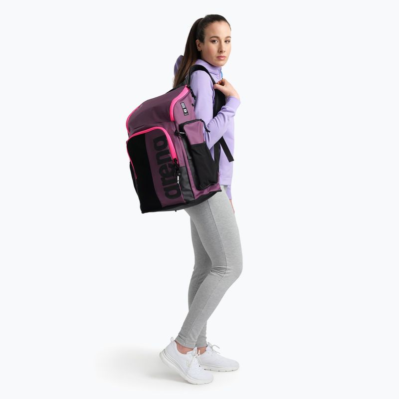 Arena Spiky III backpack 45 l plum/neon pink 10