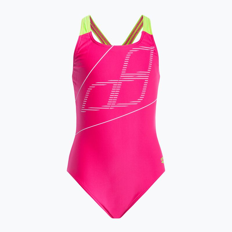 Children's one-piece swimsuit arena Swim Pro Back Logo pink 005539/760