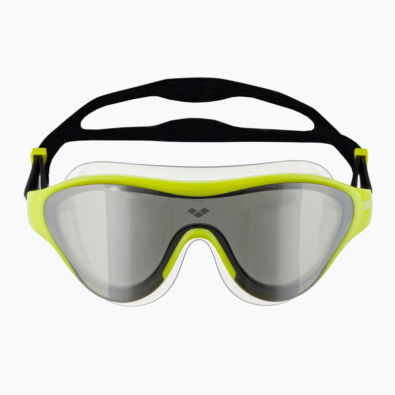 Arena The One Mask Mirror silver/soft green/black swimming mask 2