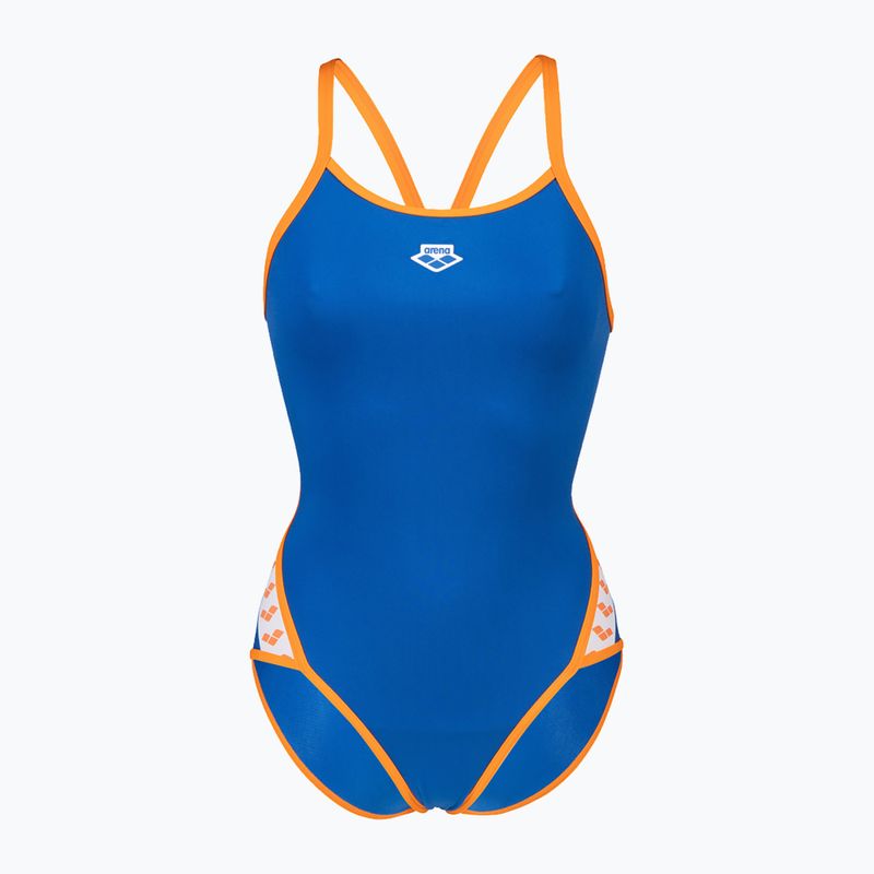Women's arena Icons Super Fly Back Solid blue/orange one-piece swimsuit 005036/751