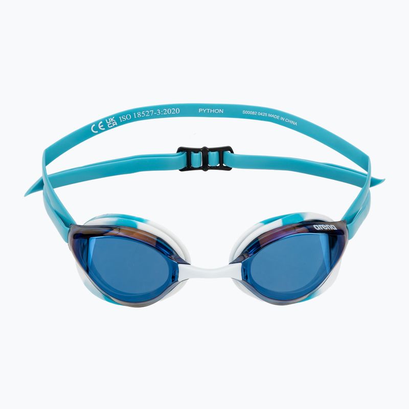 Swim goggles arena Python Mirror blue mirror/white/sky 2