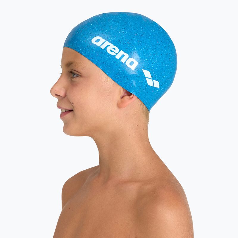 Children's swim cap arena Silicone Cap Jr blue multi 3