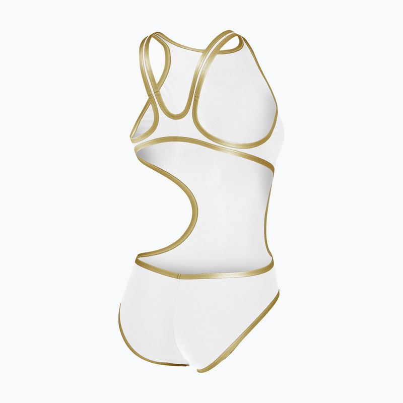 Ladies' one-piece swimsuit Arena One Biglogo One Piece white/gold 5