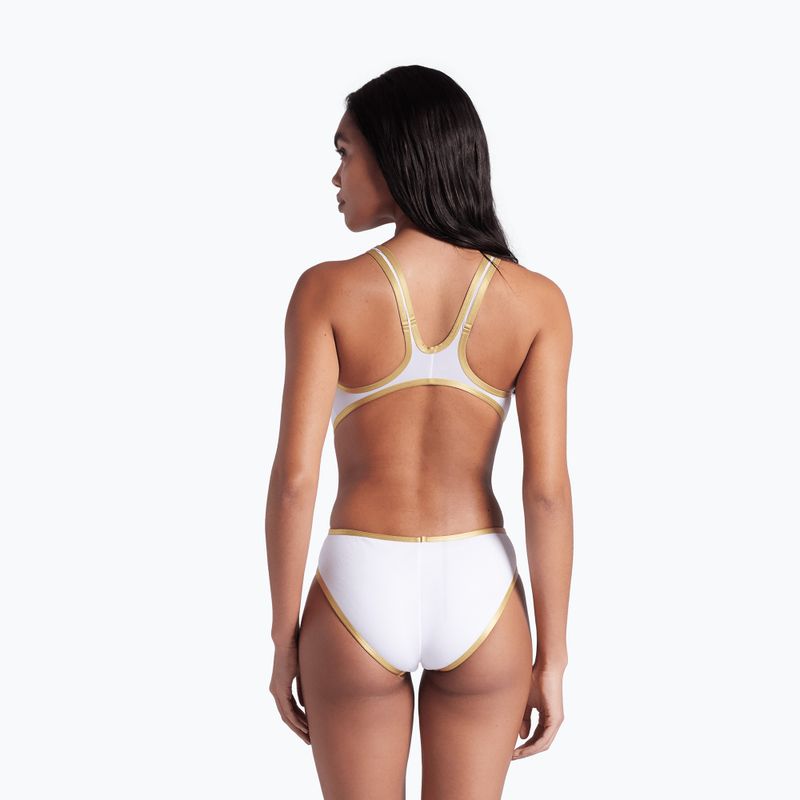 Ladies' one-piece swimsuit Arena One Biglogo One Piece white/gold 8