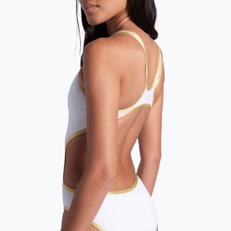 Ladies' one-piece swimsuit Arena One Biglogo One Piece white/gold 10