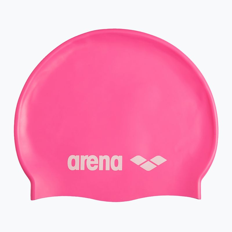 Arena Classic Silicone bright pink swimming cap