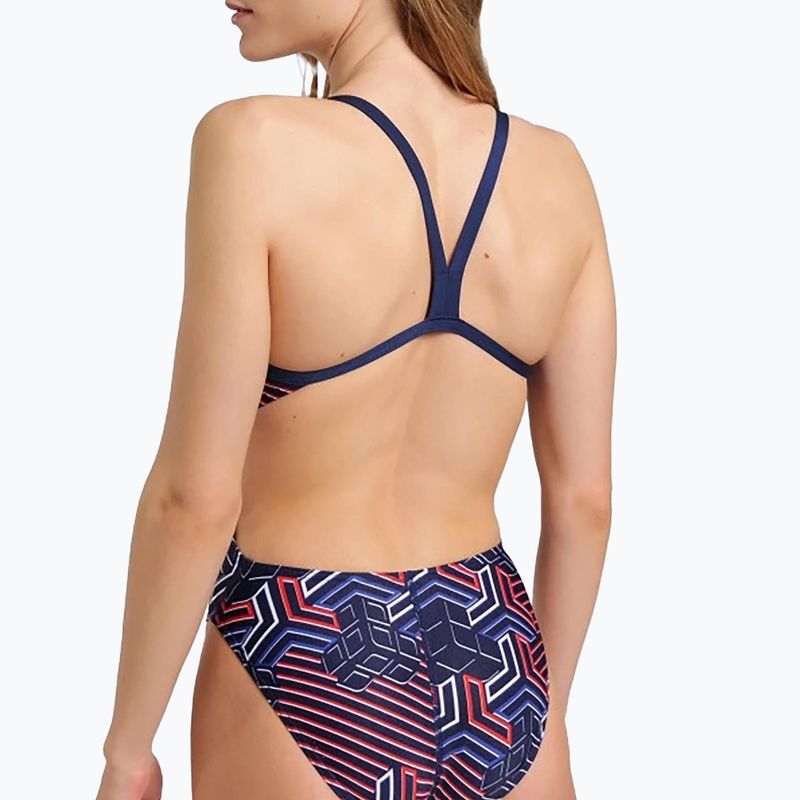 Women's one-piece swimsuit arena Kikko Pro Swimsuit Challenge Back navy/team redwhiteblue 5