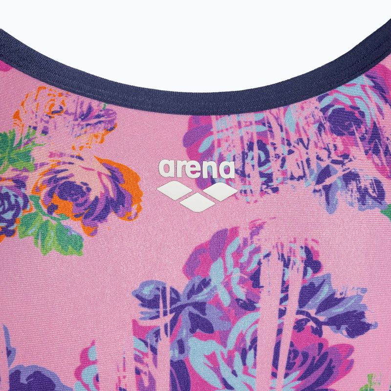 Women's one-piece swimsuit arena Rose Texture Swimsuit Xcross Back multi pink/navy 3