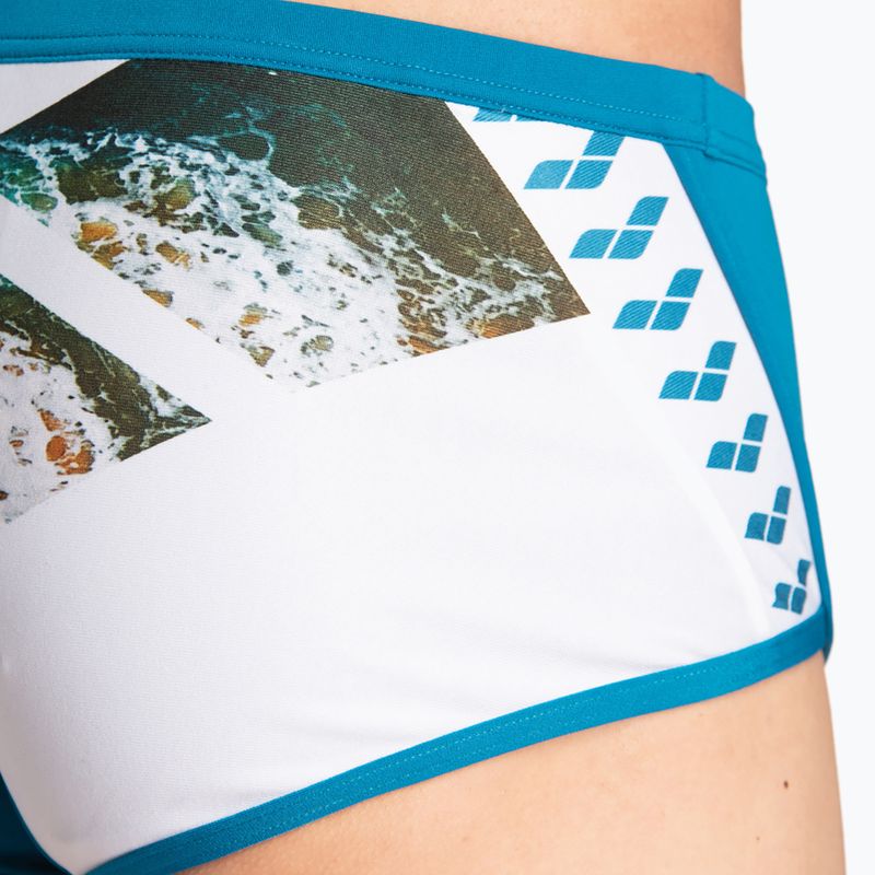 Men's arena Planet Swim Low Waist Short blue cosmo/white multi swim boxers 6