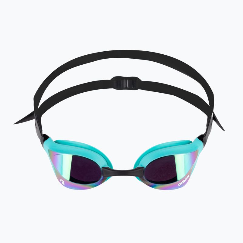 Arena swimming goggles Cobra Core Swipe Mirror emerald/peacock 2