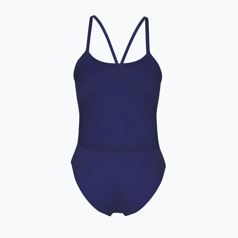 Women's one-piece swimsuit arena Lace Back Solid navy/white 2