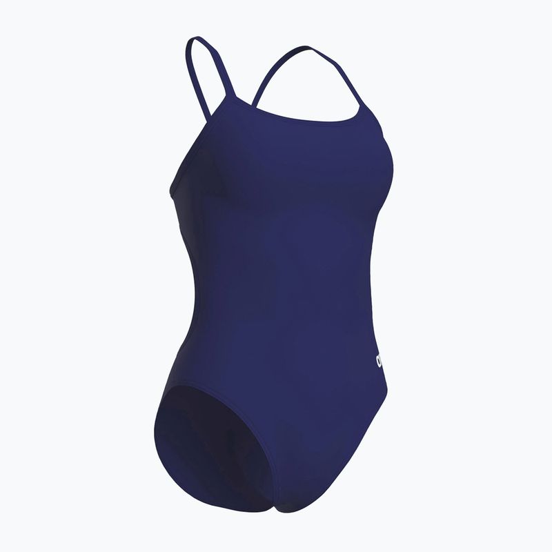 Women's one-piece swimsuit arena Lace Back Solid navy/white 3