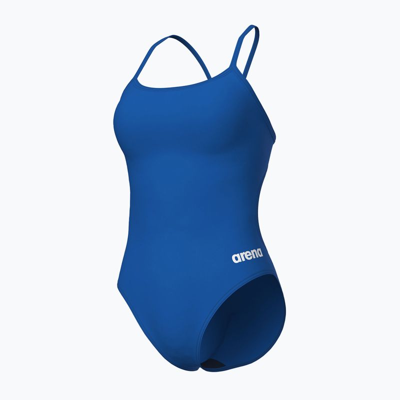 Women's one-piece swimsuit arena Lace Back Solid royal/white 4