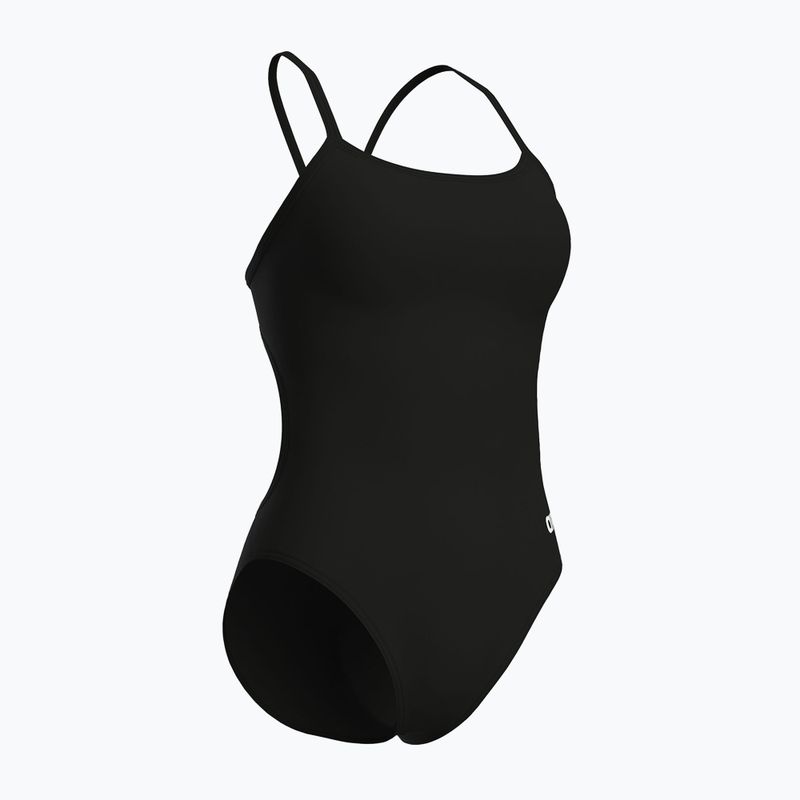 Women's one-piece swimsuit arena Lace Back Solid black/white 3