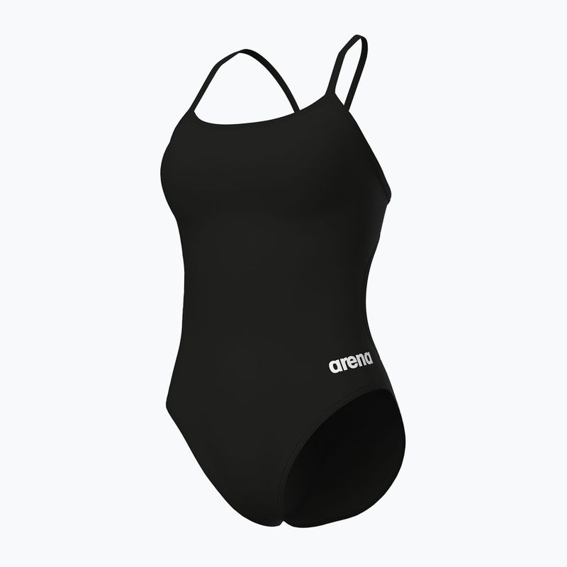 Women's one-piece swimsuit arena Lace Back Solid black/white 4