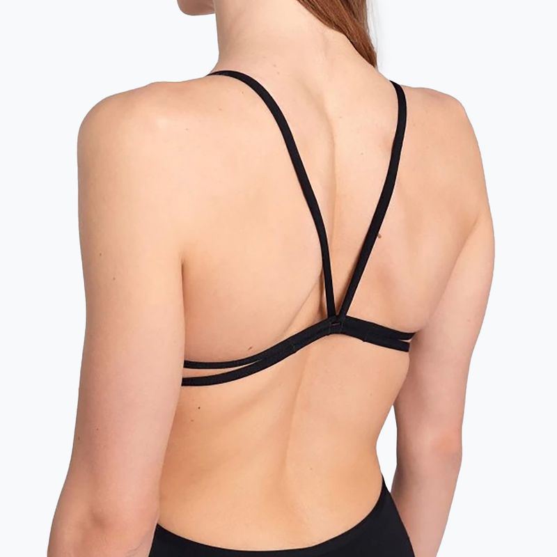 Women's one-piece swimsuit arena Lace Back Solid black/white 8