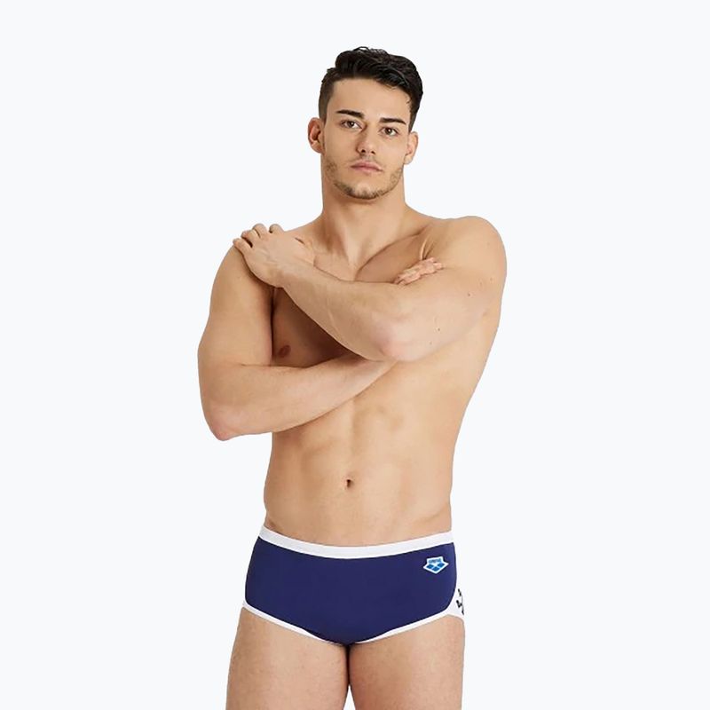 Men's arena Icons Swim Low Waist Short Solid navy/white swim briefs 4