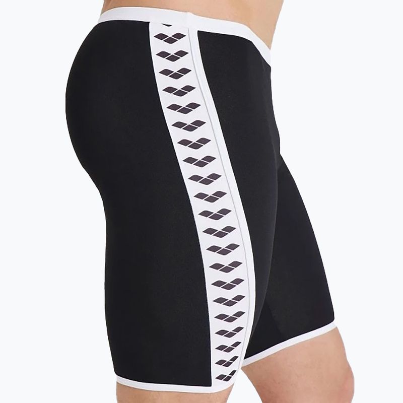 Men's arena Icons Swim Jammer Solid black/white 4