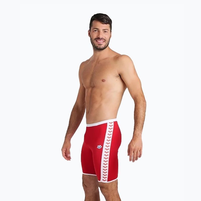 Men's arena Icons Swim Jammer Solid red/white 5