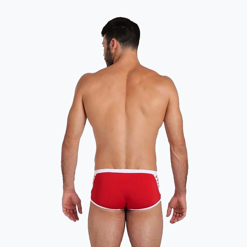 Men's arena Icons Swim Low Waist Short Solid red/white swim briefs 6