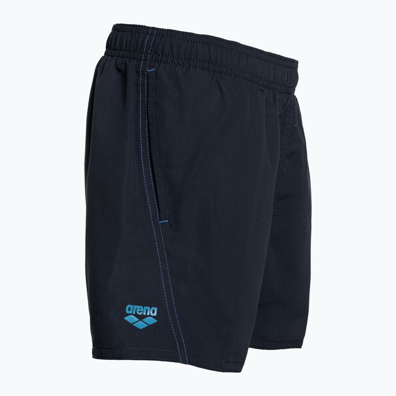 Arena Fundamentals Logo JR Boxer R navy/turquoise children's swim boxers 3