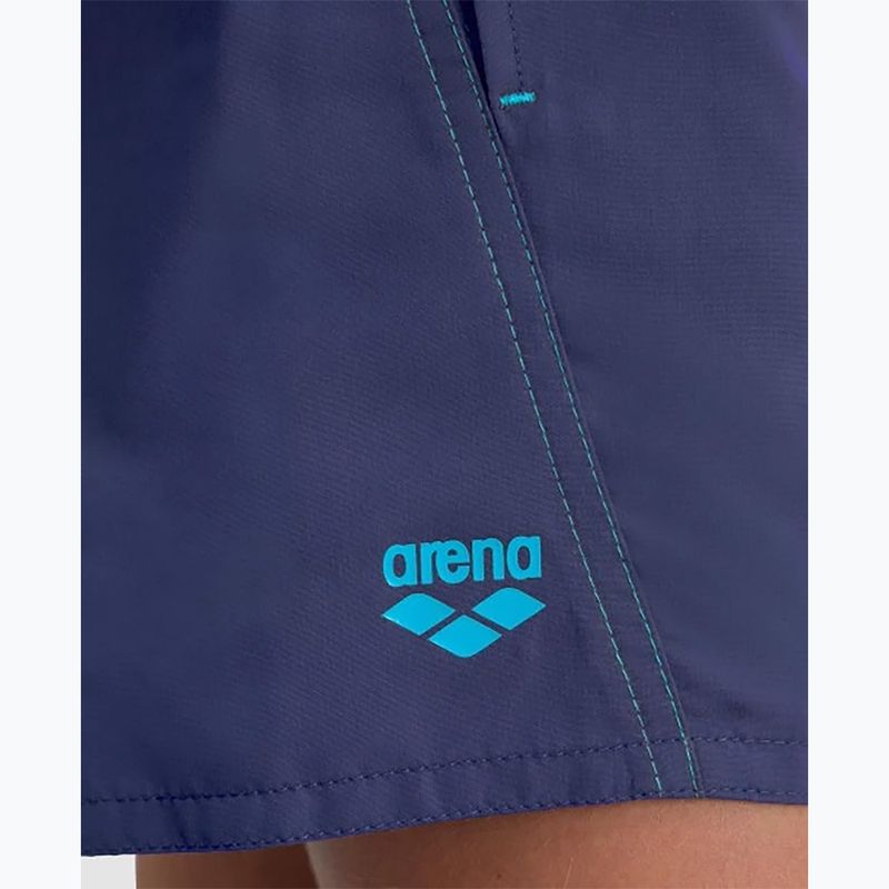 Arena Fundamentals Logo JR Boxer R navy/turquoise children's swim boxers 9