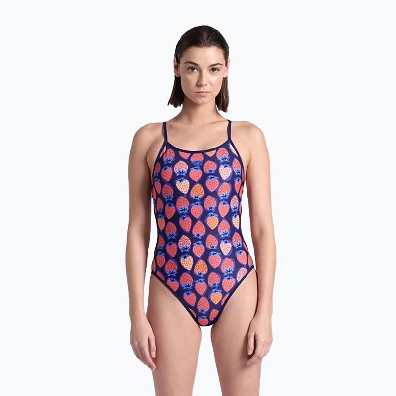Women's one-piece swimsuit arena Reversible Swimsuit Challenge Back navy/multi 8