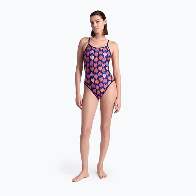 Women's one-piece swimsuit arena Reversible Swimsuit Challenge Back navy/multi 10