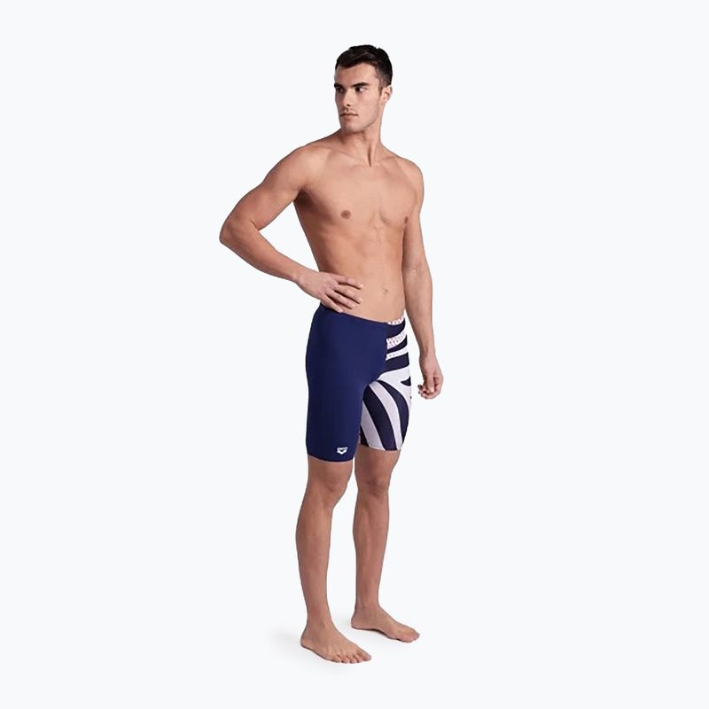 Men's arena Multi Stripes Swim Jammer navy/white multi 6