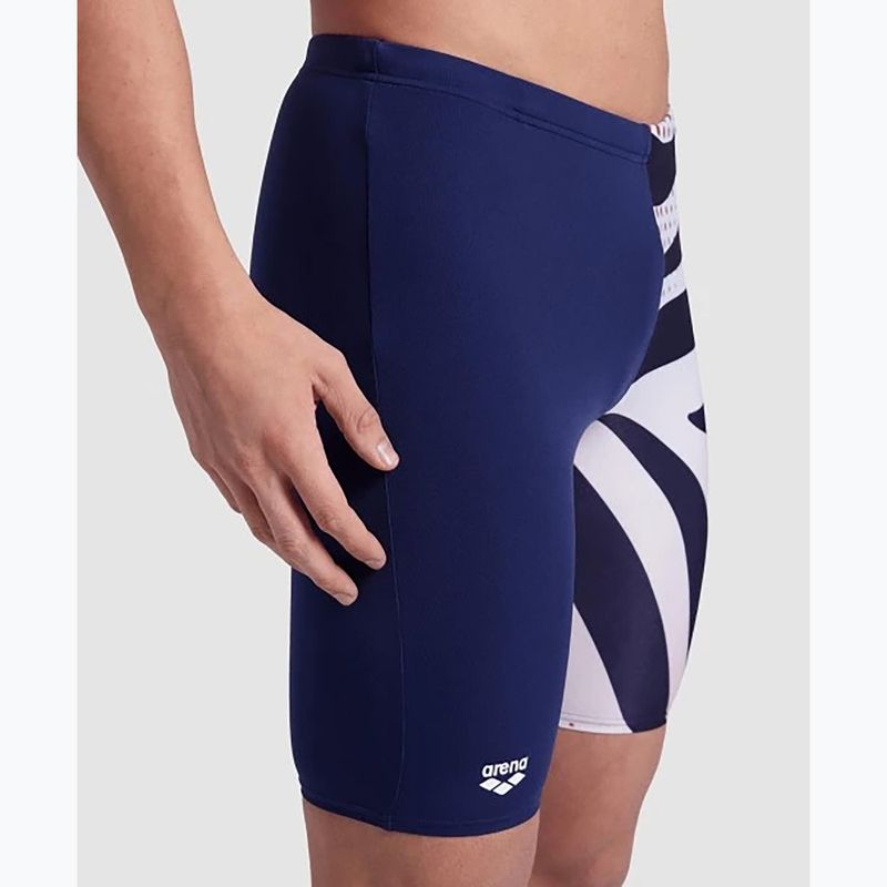 Men's arena Multi Stripes Swim Jammer navy/white multi 8