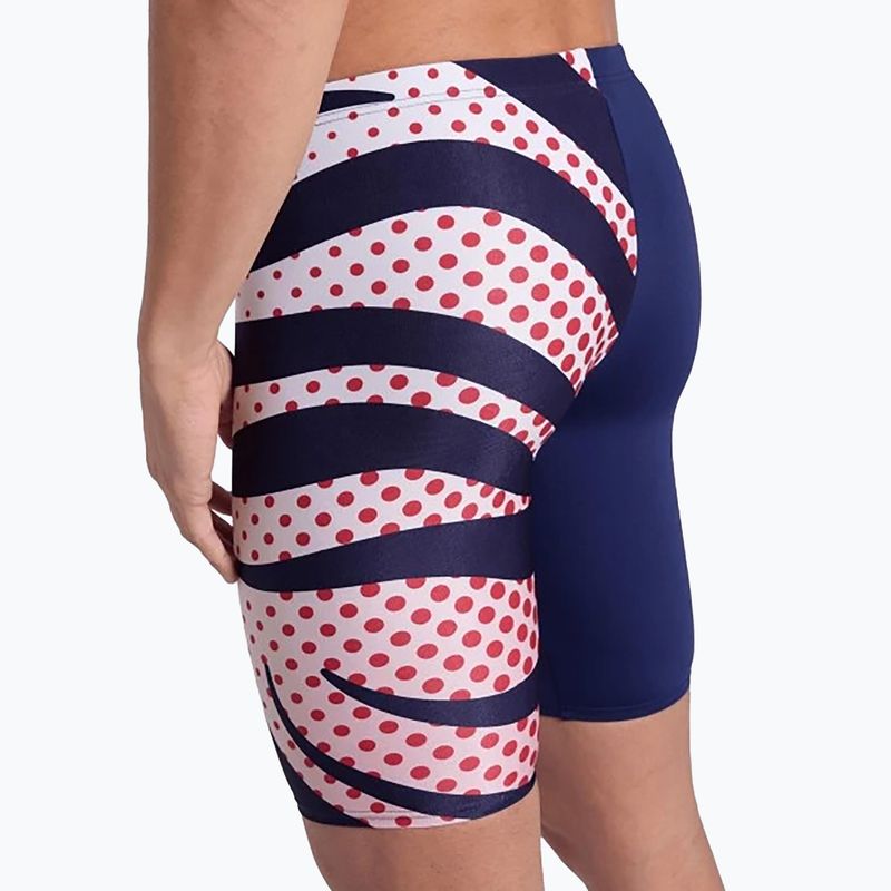 Men's arena Multi Stripes Swim Jammer navy/white multi 9