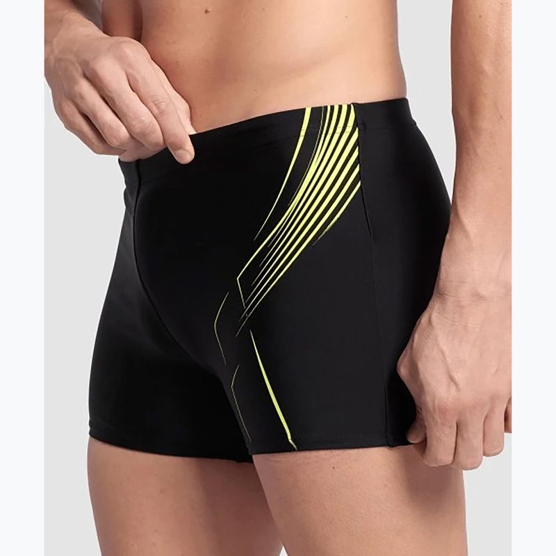 Men's swim boxers Arena Dive Swim Short black/soft green 4
