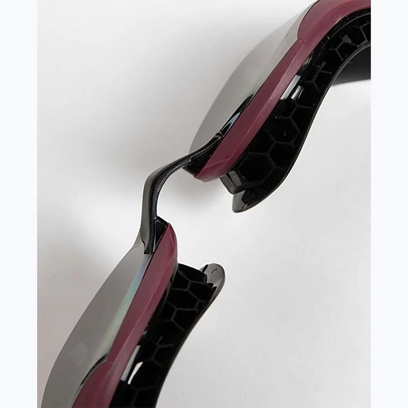 Arena swim goggles Air-Bold Swipe Mirror silver/red wine 12