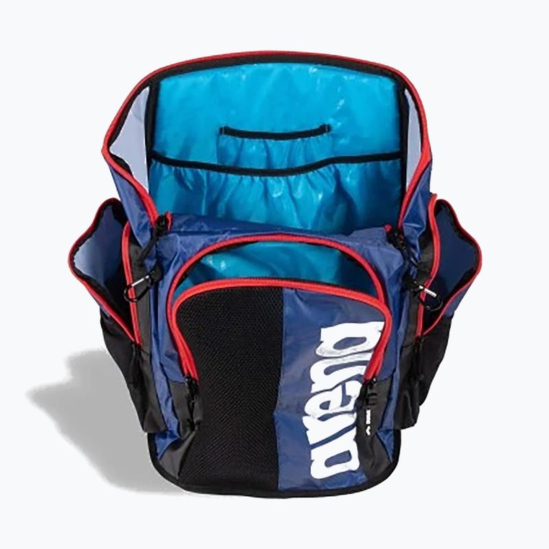 Arena Spiky III backpack 45 l navy/red/white 5