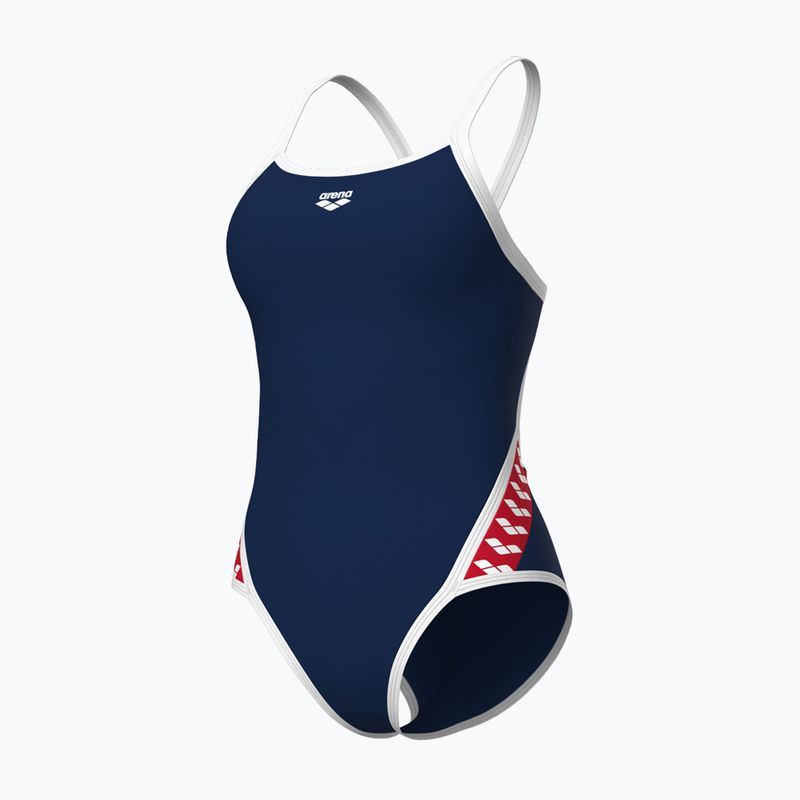 Women's one-piece swimsuit arena Icons Super Fly Back Solid navy / white / red multi 3